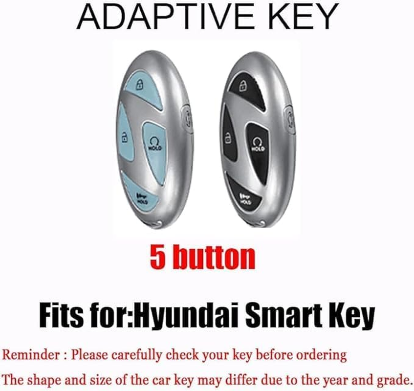 Car Key Fob Cover Case Fit for Hyundai Ioniq 6 Grandeur KONA 2023 Key Protective Cover Keychain Soft TPU Key Holder 5 Button image number 1