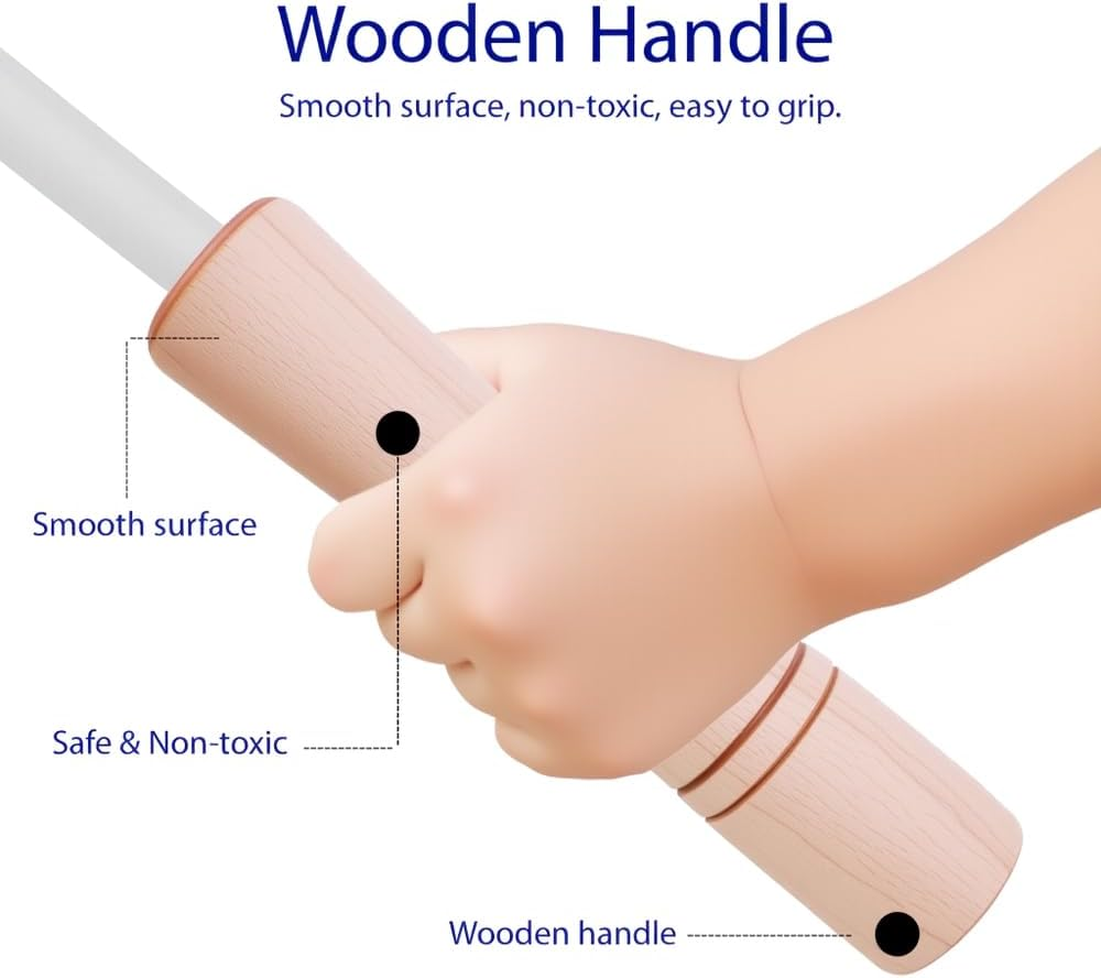 Cotton Jump Rope for Kids - Wooden Handle - Adjustable Cotton Braided Fitness Skipping Rope - Outdoor Fun Activity, Great Party Favor, Exercise Activity image number 1