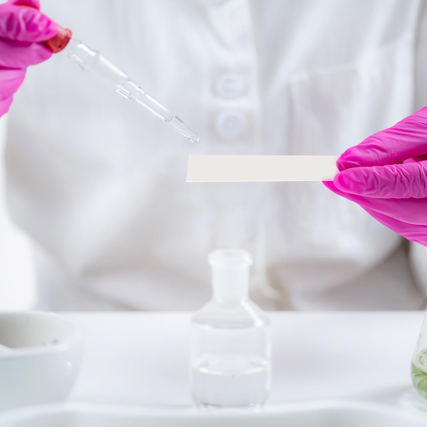 Mobestech 500Pcs Chromatography Paper Strips Experiments Filter Papers for Pigment Separation and Science Experiment for Laboratory image number 2