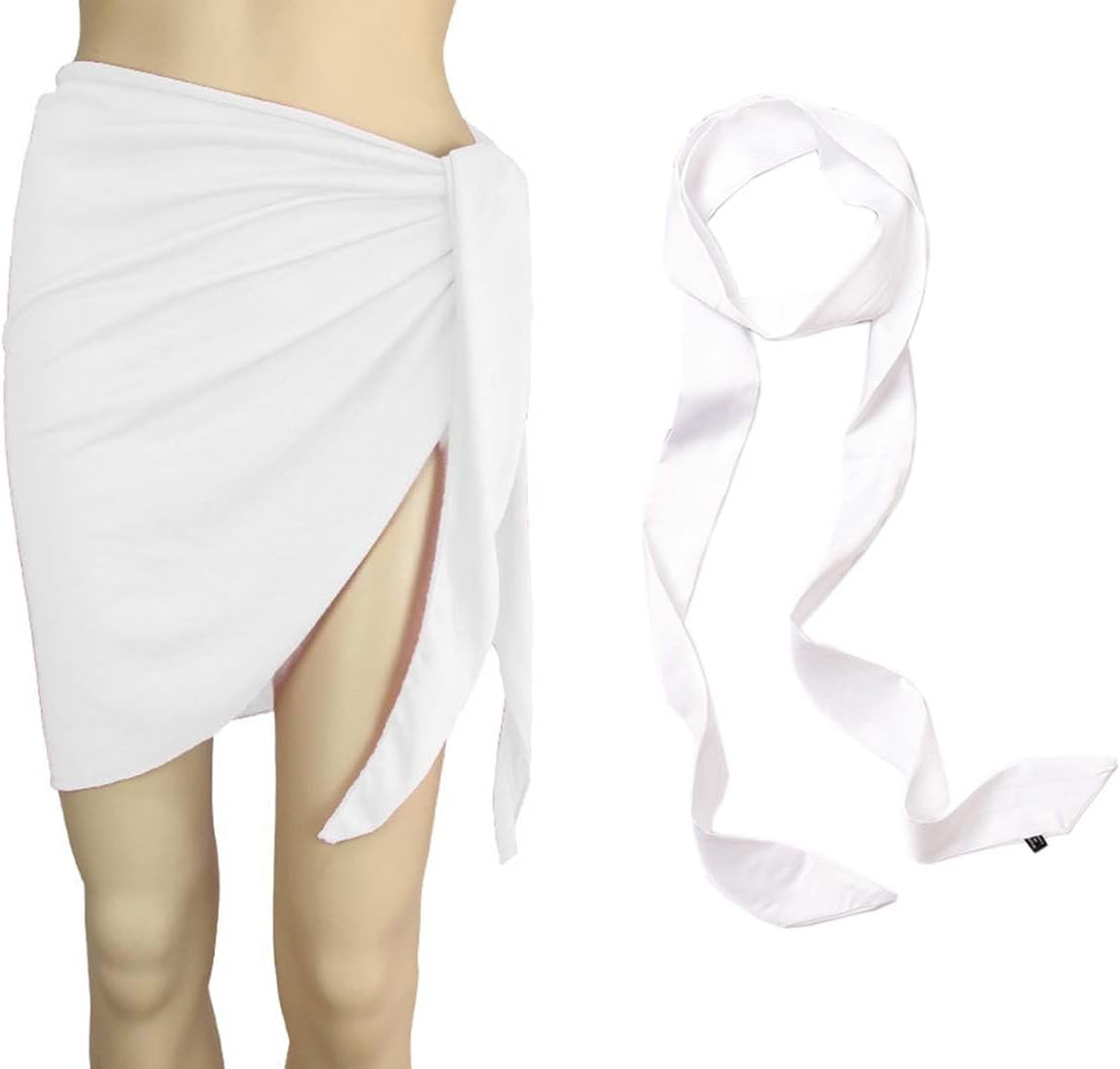 Women Beach Cover up Wrap and Sash Belt Set, Summer Beach Skirt Swimsuit Beachwear Sarong Bikini Wrap Wrap02