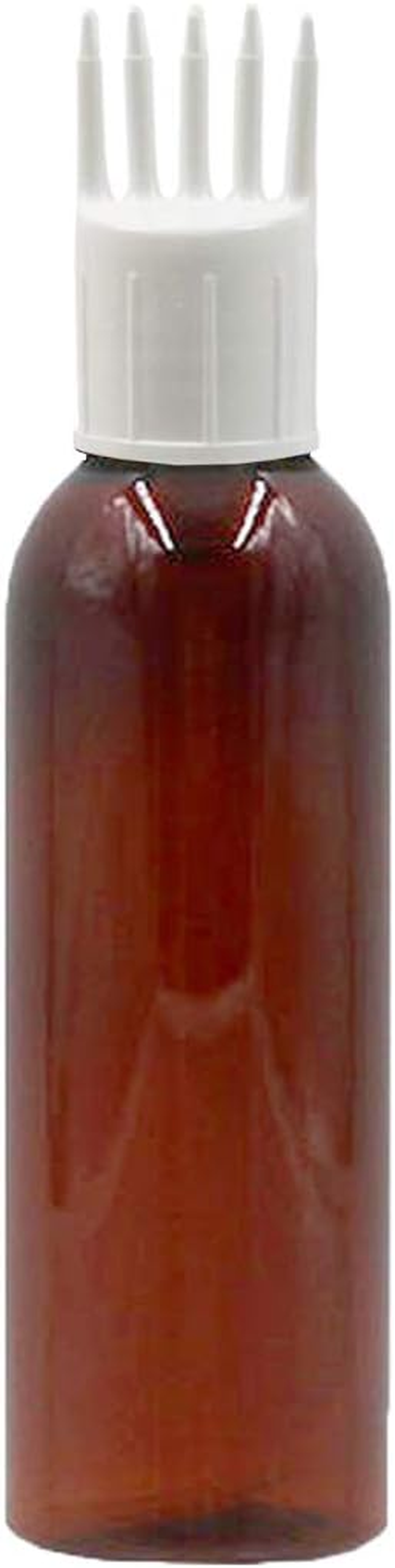 PHARCOS Hair Root Applicator (White) with Classic Amber Bottle, Flip Top Cap, Plug for Applying Hair Oil,Shampoos, DIY Care and Medicine 100 Ml (Pack of 1- Amber) image number 2