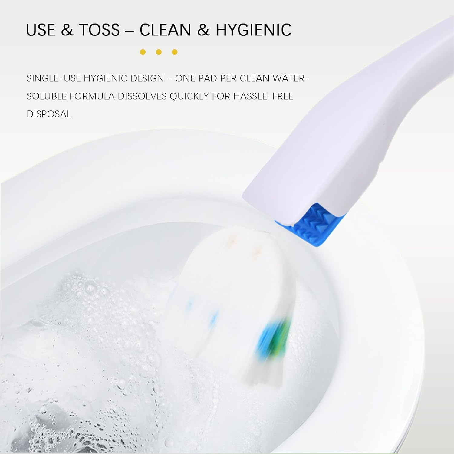 Disposable Toilet Brush Set with 36 Replaceable Heads, Water-Soluble Toilet Cleaner Kit & Holder, Portable Bowl Scrubber with Freshener Tablets for Camping, Travel, Home Bathroom