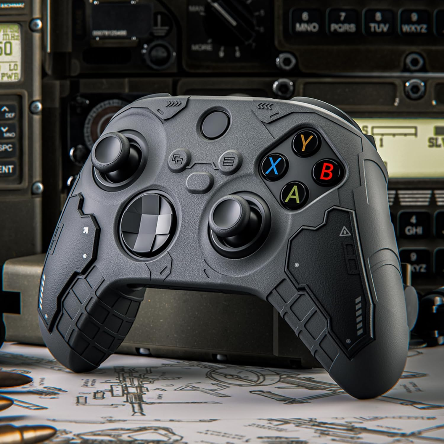 G.S.TAC Edge Compatible with Skin Xbox Series X/S Controller, Anti-Slip Silicone Protective Cover Skin Case with 2 Thumb Grip Caps image number 1