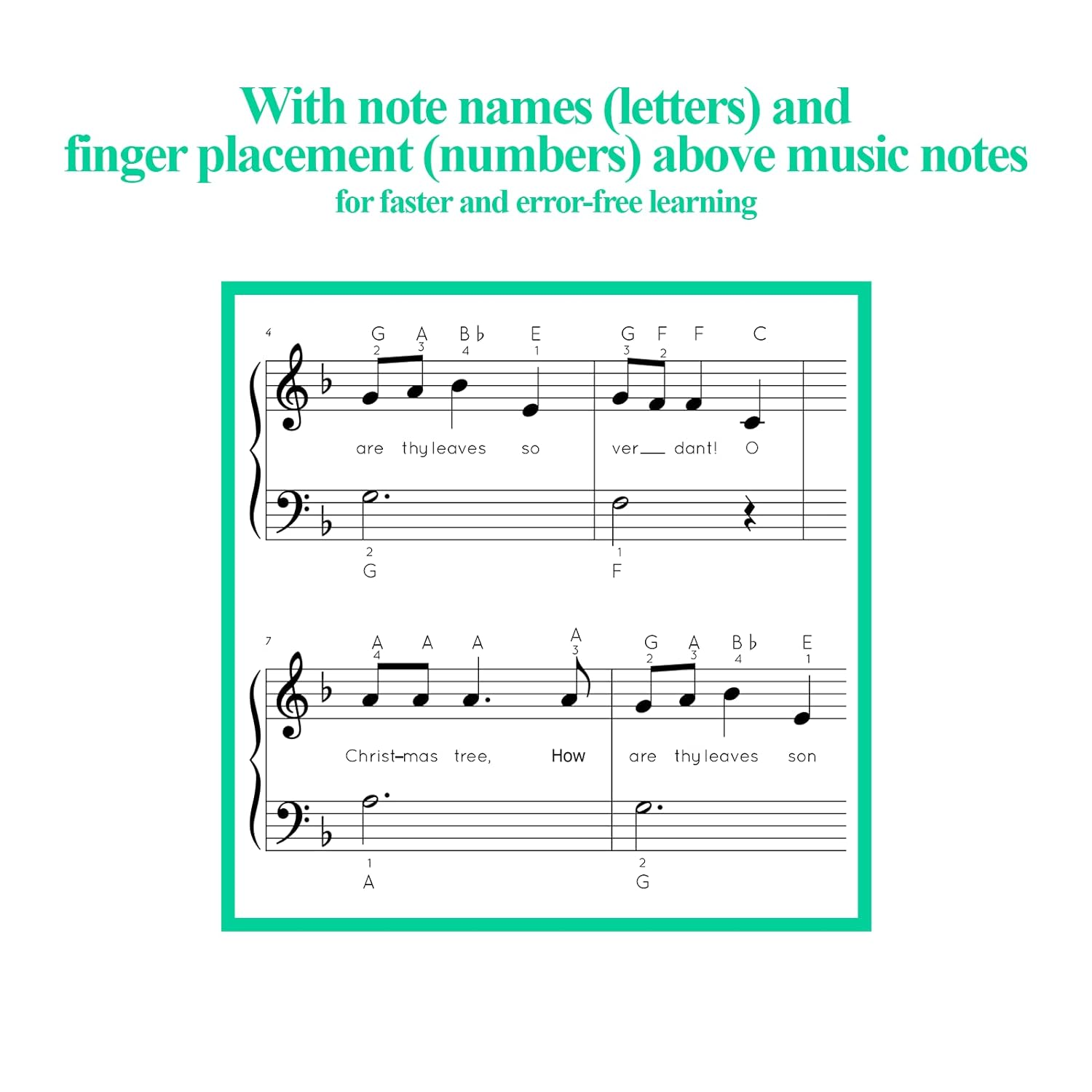 Christmas Carols for Piano. Beginner Christmas Sheet Music Book for Kids and Adults (+Free Audio) image number 4