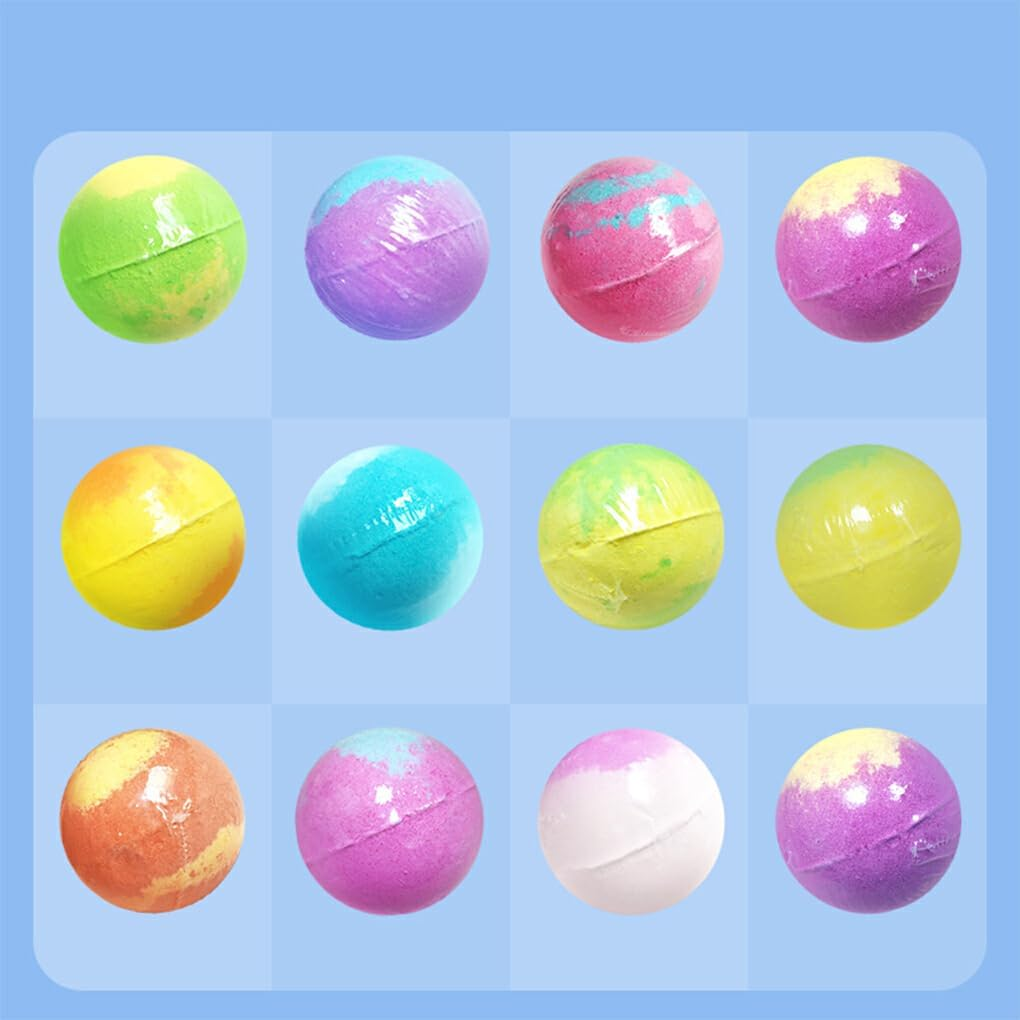 12Pcs/Set Luxurious Bath Set for Women Aromatherapy Spa Essentials Bath Bombss for Women Gifts Bath Bombssfor Kids, Blue image number 6