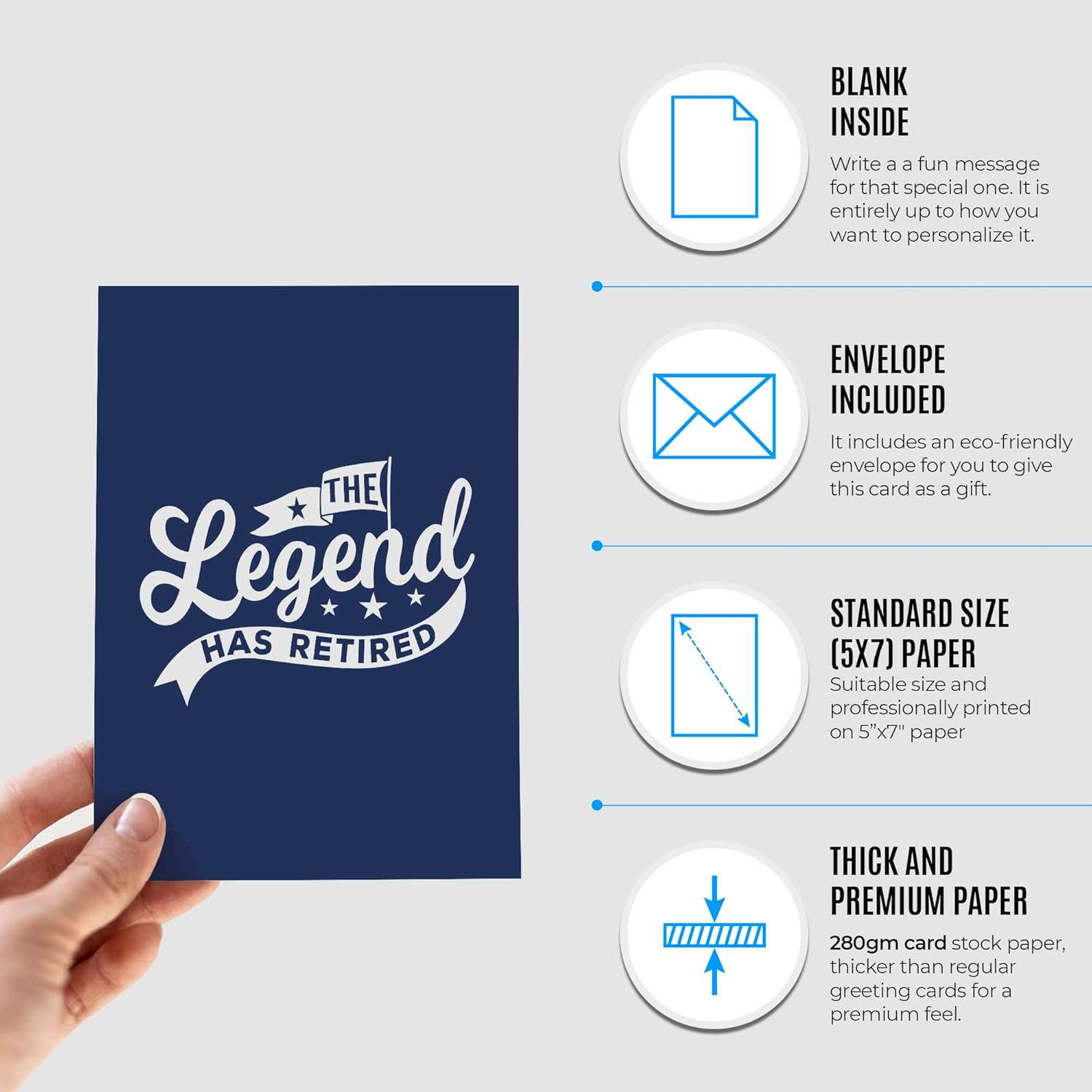 Retirement Card - Retirement Cards for Men, Women - Farewell Cards for Coworkers - Goodbye Card - Funny Coworker Leaving Card - Good Luck Card - Happy Retirement Card for Work Colleague - Legend image number 1