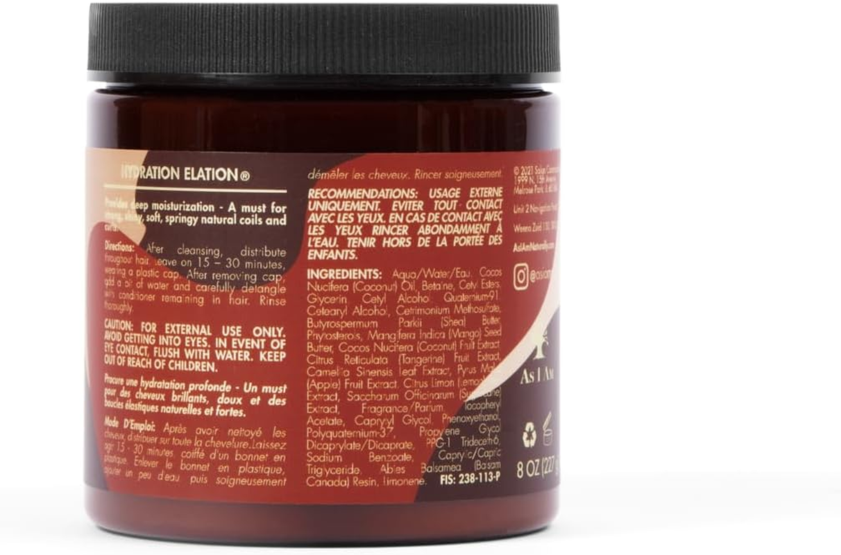 As I Am Hydration Elation Intensive Conditioner, 8 Ounce