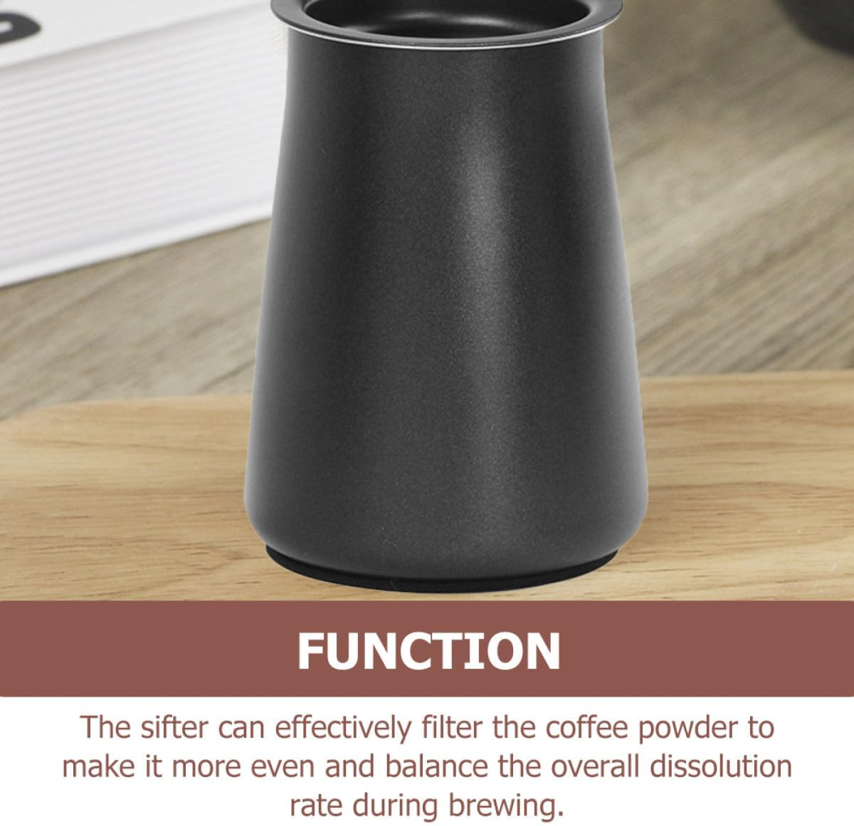 Jojofuny Coffee Powder Sieve Stainless Steel Fine Mesh Filter for Even Grinding with Non-Slip Base Rust-Resistant Material Easy to Clean and Store Suitable for Brewing Coffee and Tea image number 4