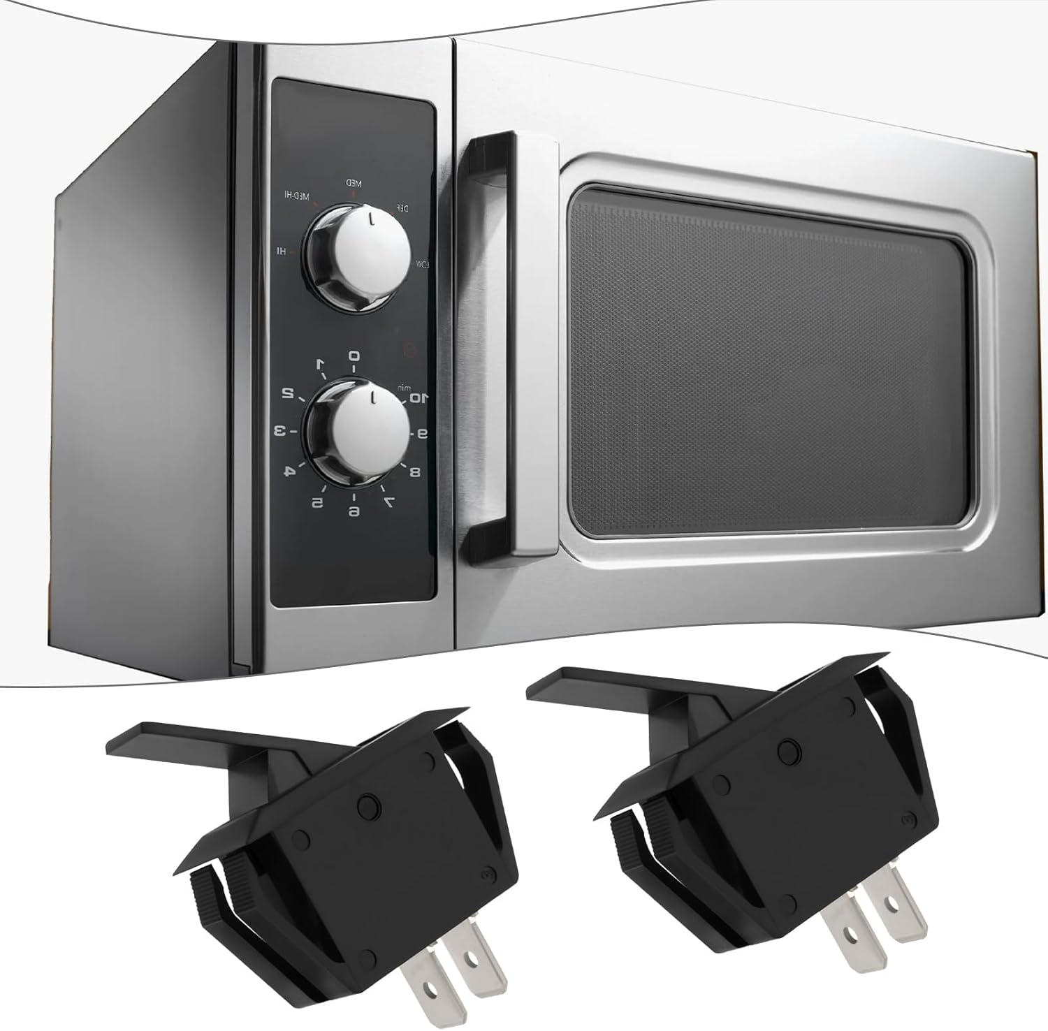 Emagtech 2Pcs 2Pin 250VAC Furnace Interlock Door Switch 0130M00243 B1370818 Compatible with Goodman Compatible with Amana image number 2