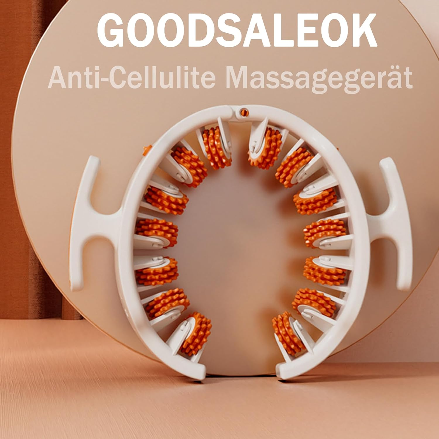 Manual Anti-Cellulite Massager with Rollers, Compress and Stretch Thighs and Buttocks, Slim Legs and Waist, Removable, Pink image number 4