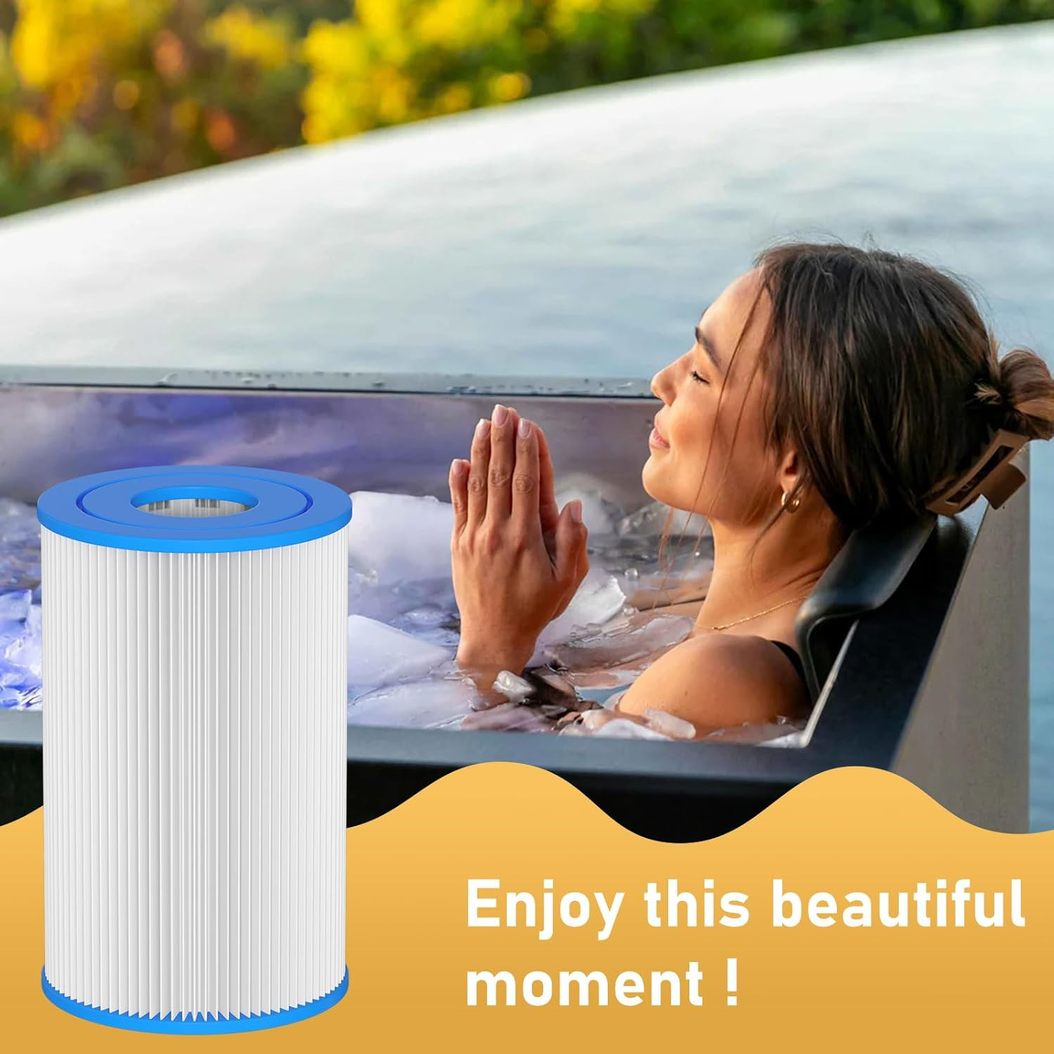 Cold Plunge Filter 20 Micron 5" X 2.5" Water Filter Replacement Cartridge Compatible with Any Cold Plunge System Ice Pod Ice Bath Filter (12-Pack) image number 6