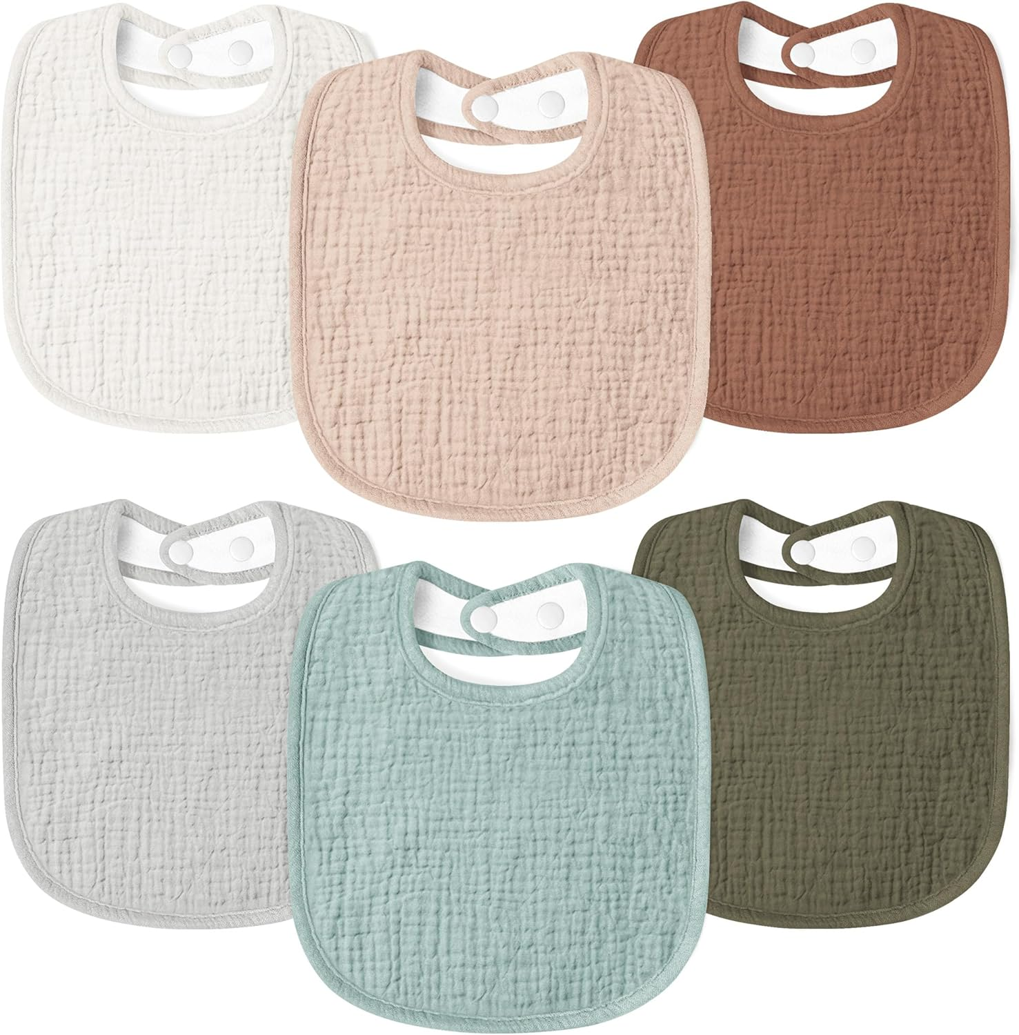 Susurration Muslin Baby Drool Bibs Soft Square Adjustable Baby Bandana Bibs for Unisex Girls & Boys