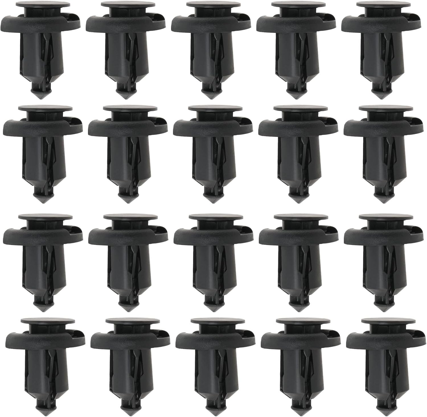 20Pcs Car Bumper Fender Guard Plate Clip Plastic Retainer Clip Decorative Clip 91506S9A003 Compatible with Honda Compatible with Accord 25X20X10Mm Black