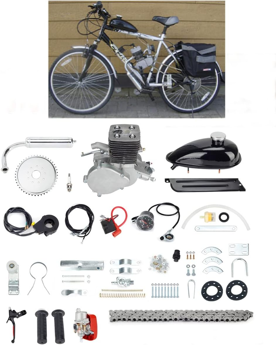 Bocid 2 Stroke 100CC Motorized Bike Kit Motorised Bicycle Push Petrol Gas Motor Engine Kit image number 6