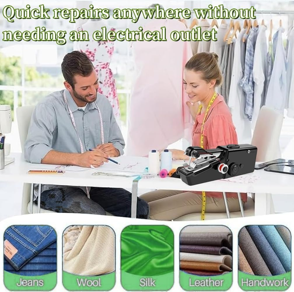 Handheld Sewing Machine, Sewing Machine for Beginners, Portable Sewing Machine,Electric Sewing Machine,Two Power Supply Methods,Home Essentials Tool Kit for Clothing Repair,Crafts,Creative Assistant