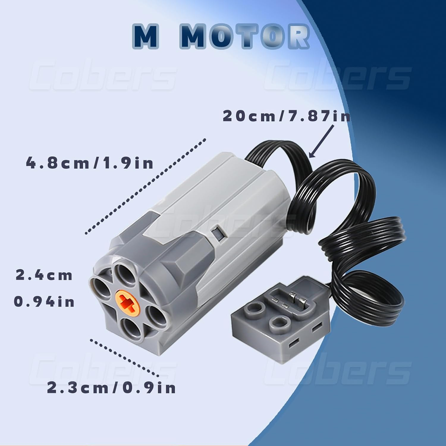 Cobers 9Pcs Power-Function Kits Set Compatible with Major Brand Technic-Parts Motor-Set IR Receiver Adjustable Speed Remote-Control AA Battery Box Switch Light Extension Wire image number 2