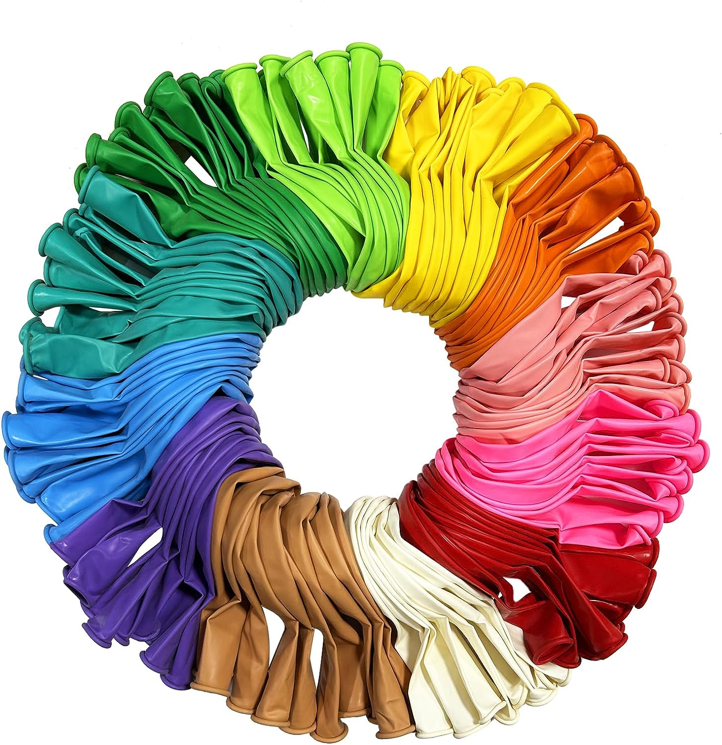 YALLOVE Latex Balloon Assorted Color, Set of 120, 12 Inch for Helium or Air Use, Thickened Balloons for Baby Shower Birthday Grad Party Arch Stand Decorations（120 PCS, 30.5CM） image number 2