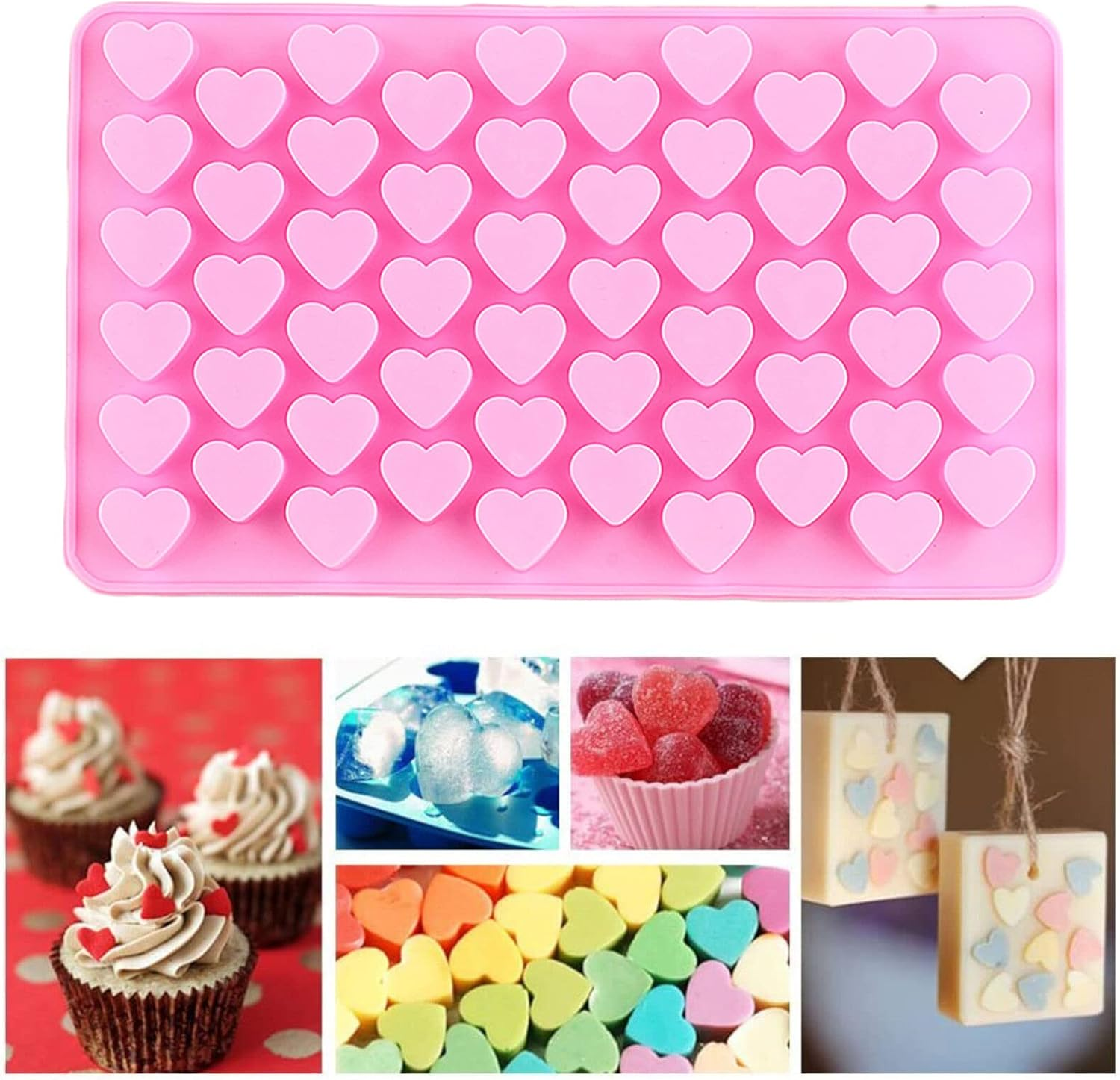 Mini Heart Mold Silicone Ice Cube Tray DIY Chocolate Fondant Mould 3D Pastry Jelly Cookies Baking Cake Decoration Tools Kitchen