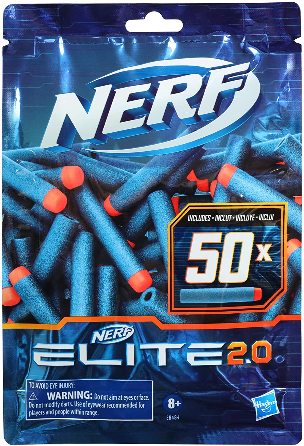 Nerf Elite 2.0 - 50 Dart Refill Pack - Compatible with All Nerf Elite Blasters - Outdoor Games and Toys for Kids - Boys and Girls - E9484 - Ages 8+ image number 2