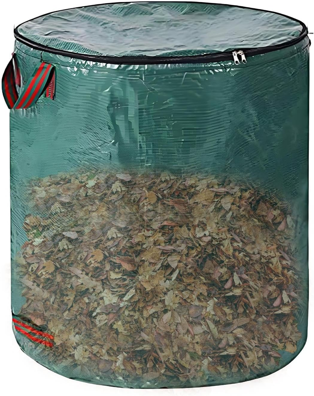 Qkbuza Garden Bag for Leaves | Heavy Duty Stand up Yard Waste Bin,Foldable Garbage Can Bin with Reinforced Handles for Basement, Moving, Cleanup