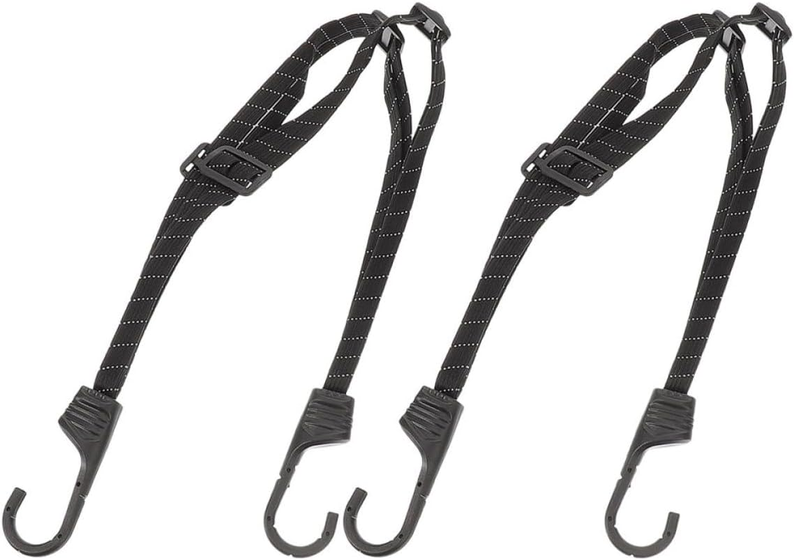 FESTFENDS 2Pcs Motorcycle Luggage Strap with Adjustable Elastic Rubber Cord and Hooks Retractable Helmet Bungee Tie down for Secure Travel Versatile Motorcycle Bag Straps image number 1