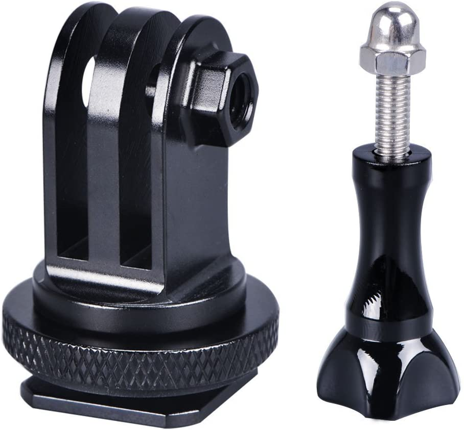 Smatree Full Aluminum Tripod Screw to DSLR Camera Flash Cold Shoe Mount Adapter Compatible for Gopro Hero 13/12/11/10/MAX/9/8/7/6/DJI OSMO Action 5 Pro, Aluminum Shoe Mount Adapter image number 1