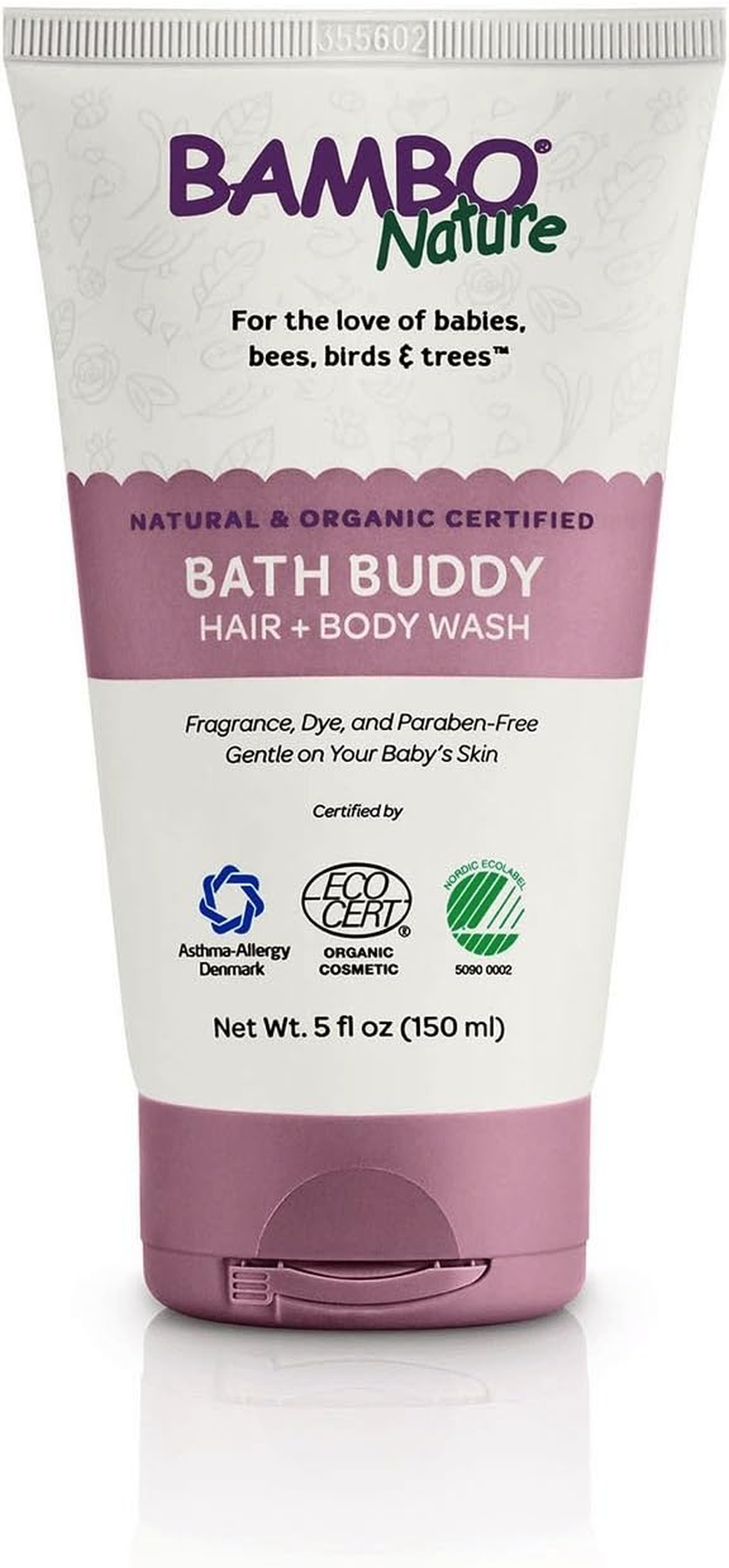 Bambo Nature Bath Buddy Hair & Body Wash, 5 Fl Oz, 6 Tubes/Case