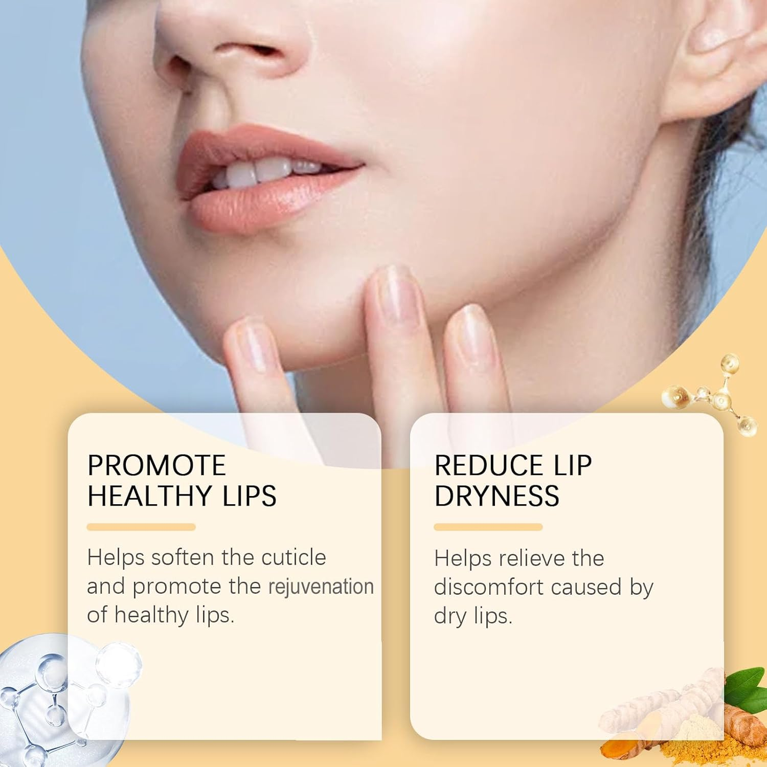 Turmeric Lip Scrub, Lip Exfoliator Scrub, Turmeric Vitamin C Scrub, Dark Lips Lightening Treatment, Lip Brightening Lip Lightening for Dark Lips Smoker, Turmeric Lemon Lip Scrub (1Pcs) - 2Pcs image number 6