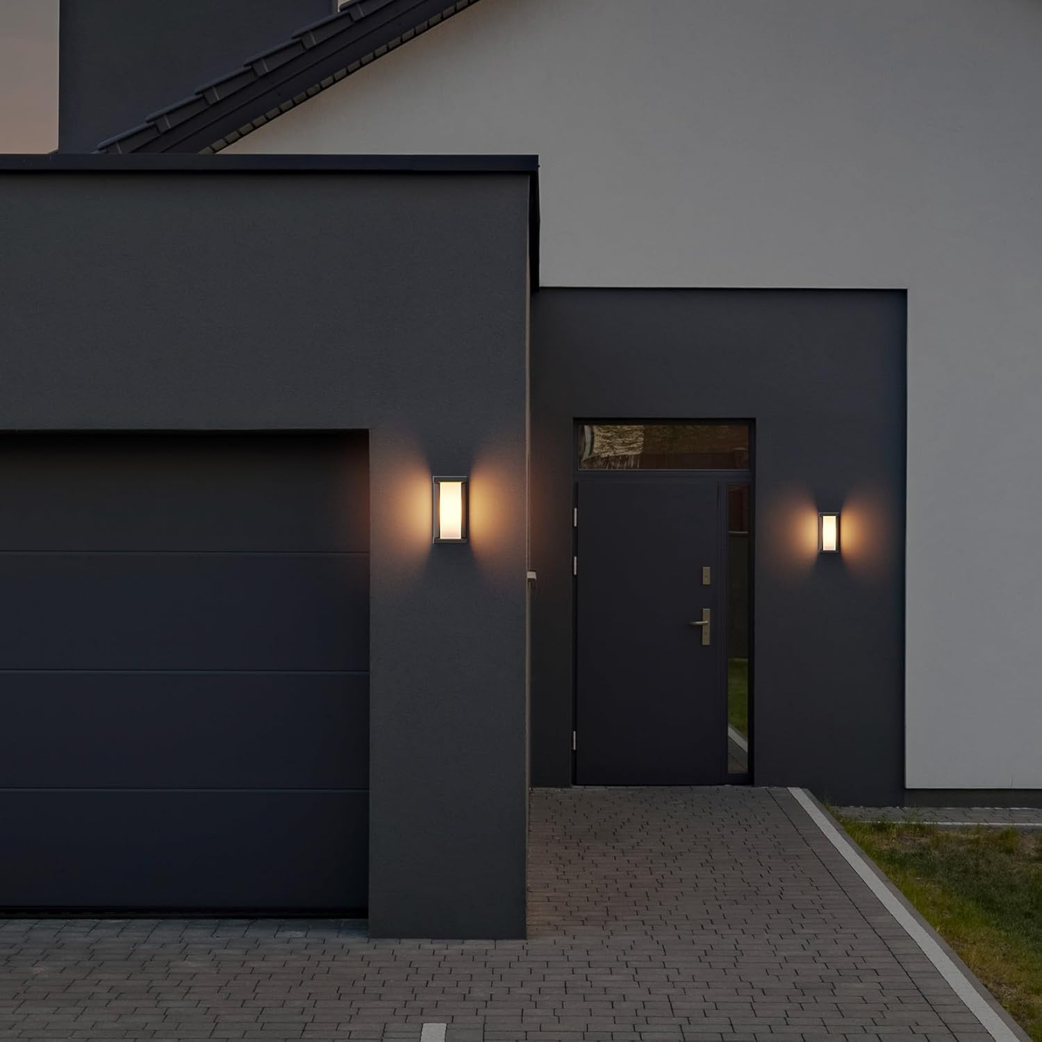 Klighten 2 Pieces E27 Outdoor Wall Lamp, E27 Wall Lamp, IP65 Outdoor Wall Lamp, 60W Outdoor Wall Lamp, Outdoor Wall Lamp Terrace, Aluminum Suitable for Indoor Outdoor. Black (Without Bulb) image number 5