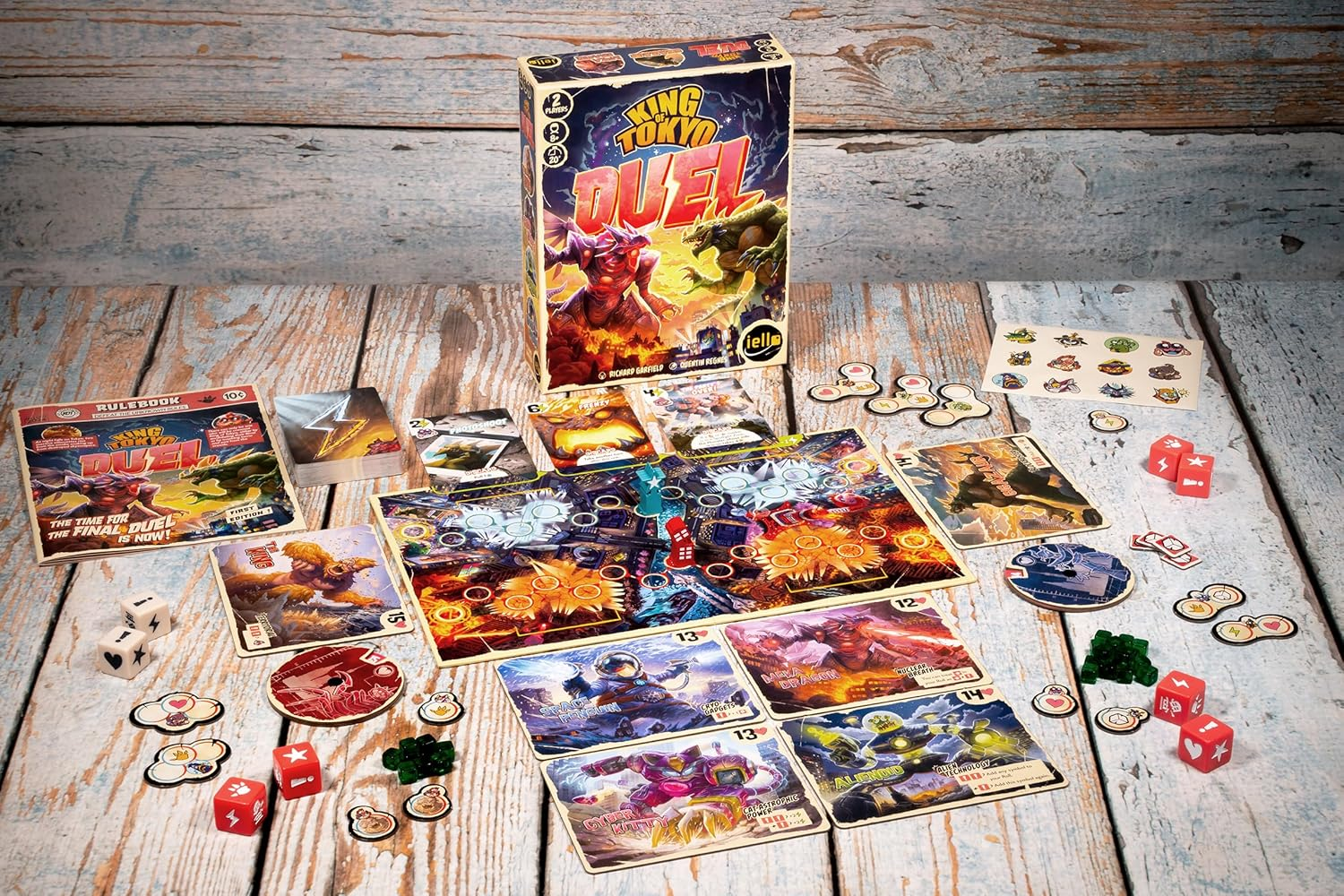 IELLO: King of Tokyo: Duel - Two-Player Board Game, Fun & Tactical Giant Monster Clash Dice Game, Classic Strategy, Family Ages 8+, 2 Players, 20 Min image number 2
