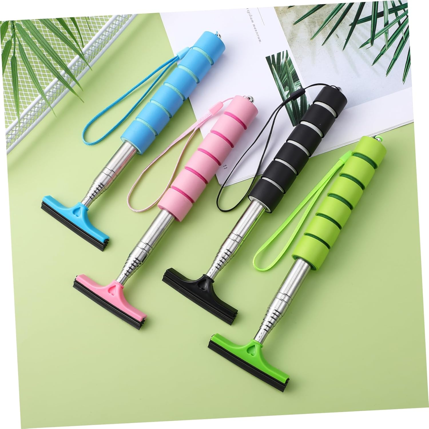 MAGICLULU Retractable Car Mirror Squeegee 4Pcs, Mini Water Wiper for Side View and Rearview Mirrors, Portable Window Scraper for Rainy and Foggy Weather Automotive Exterior Care image number 2