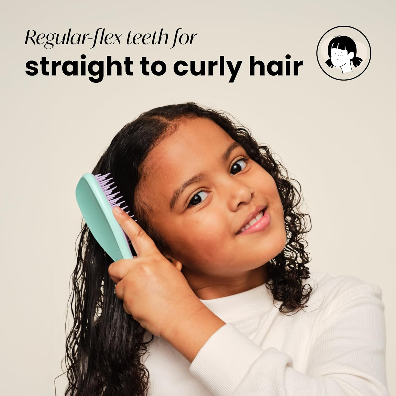 Tangle Teezer the Ultimate Mini Detangler Hair Brush, Gentle on Wet Hair, Two Stage Teeth and Comfortable Handle, Ideal for Kids and Travel, Reduces Knots and Breakage, Wisteria Leaves image number 5