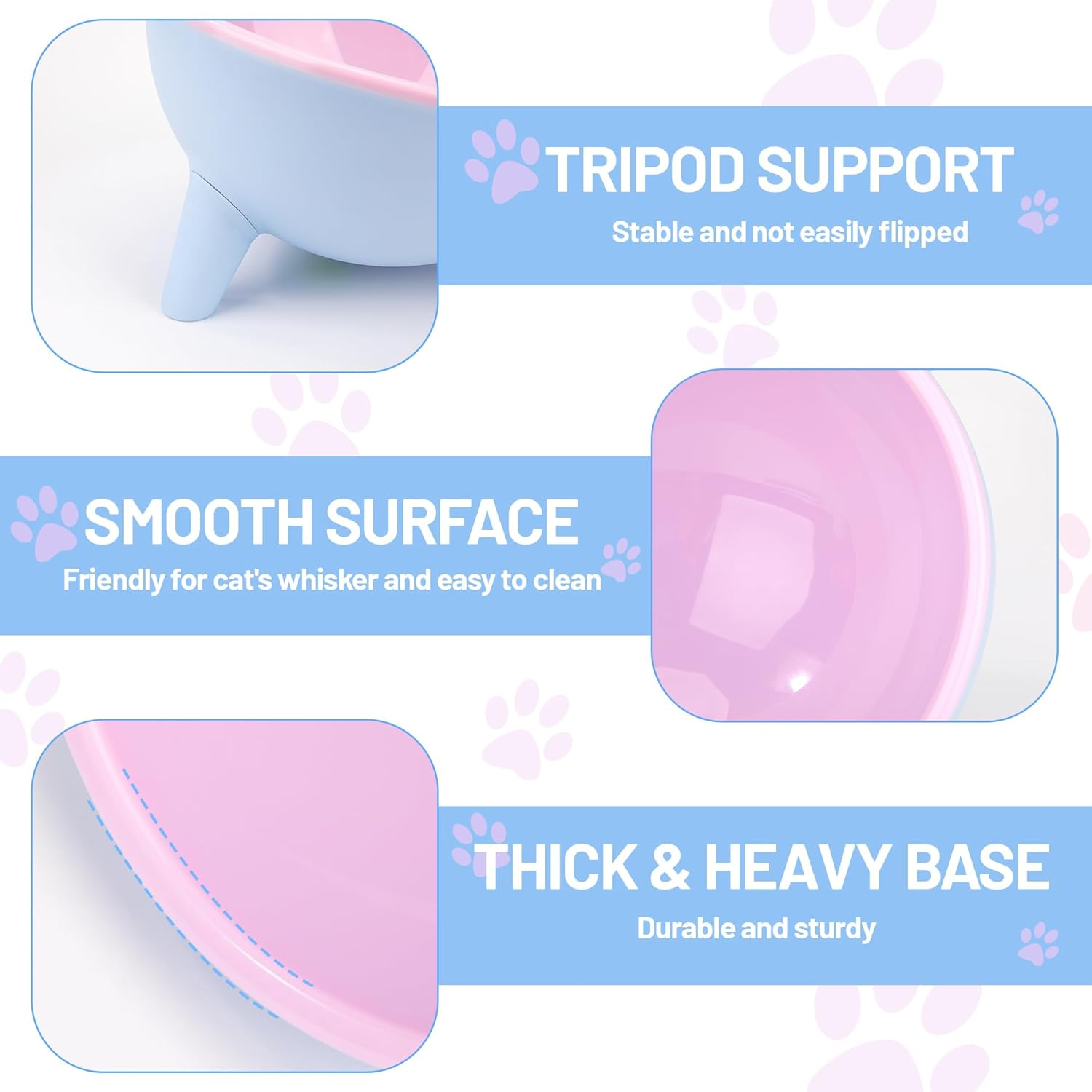 Feeding Bowl for Cats and Dogs 15&deg; Tilting Cat Bowls anti Vomiting Cat Bowl for Small Kittens Dogs image number 1