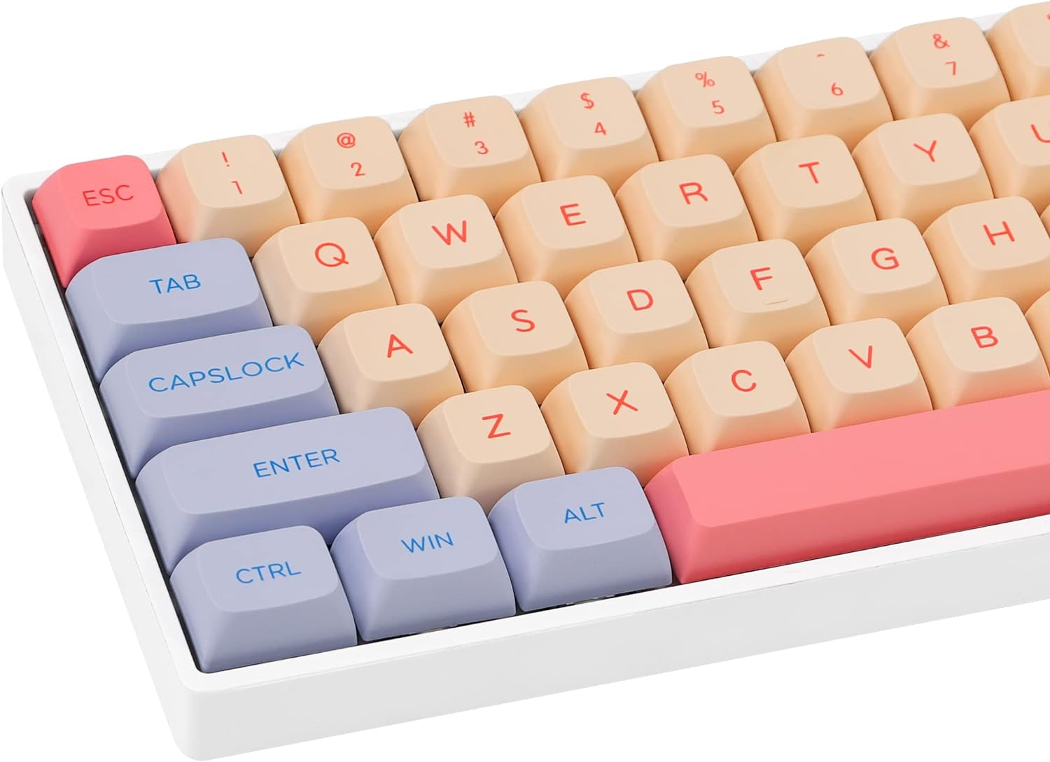 Fogruaden PBT Keycaps 132 Keys Marshmallow Set, XDA Profile, Dye-Sublimation Cute for Cherry Gateron MX Switches Mechanical Keyboard image number 6