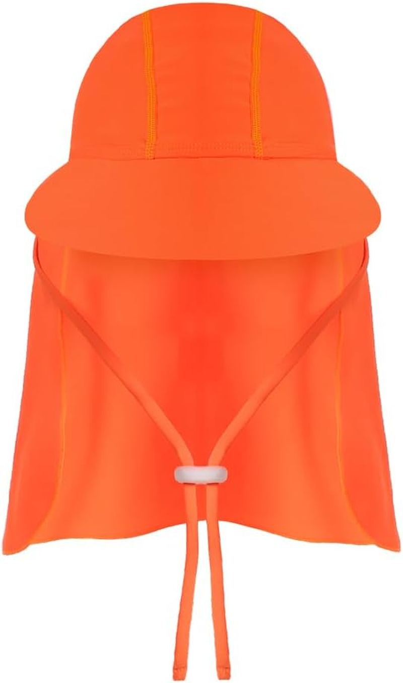 Kids Beach Sun Hat with Neck Flap UPF 50+ Summer Swim Cap with Adjustable Chin Legionnaires Hat Sun Protection Beach Hat Soft Neck Protection Sun Visor Baseball Cap for Travel Holiday Seaside image number 3