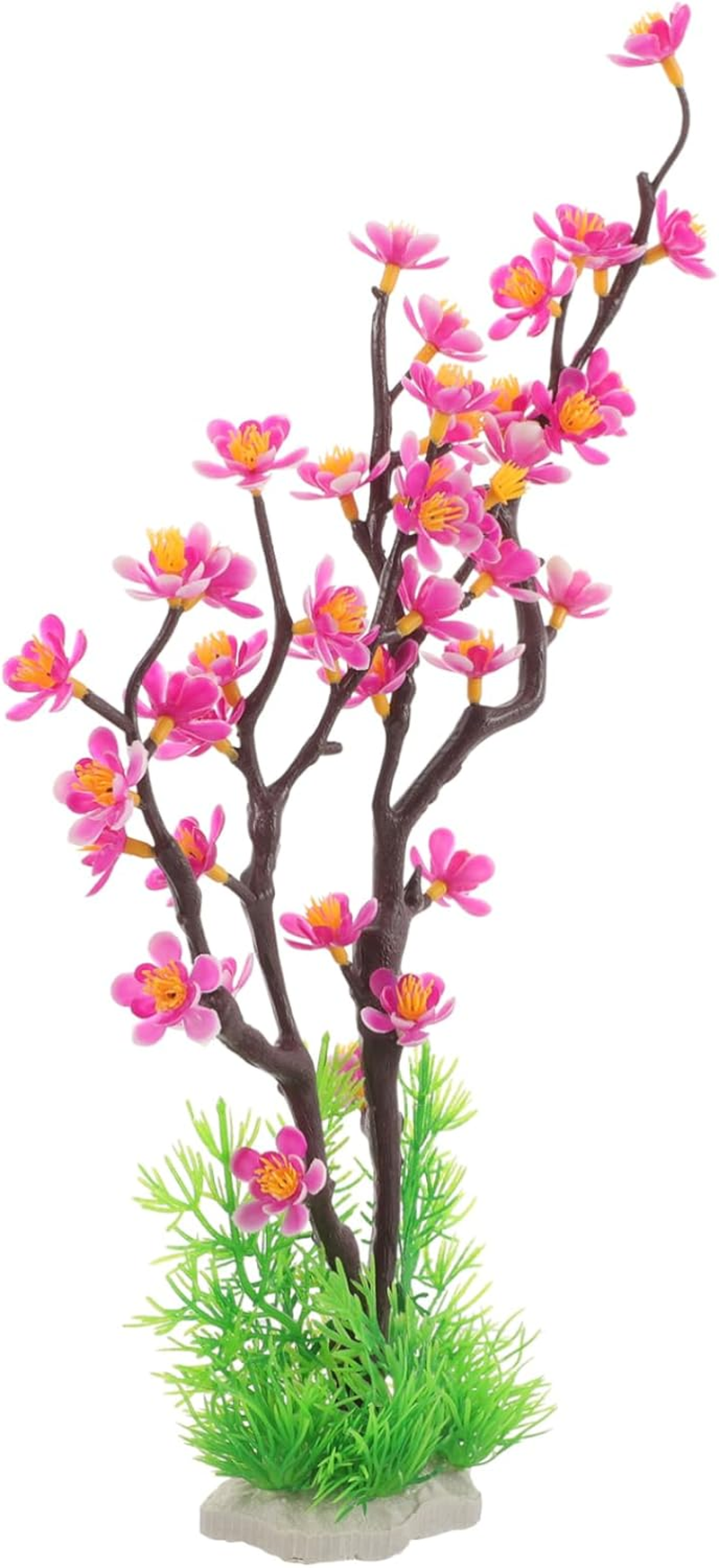 Kisangel Artificial Plum Blossom Aquarium Plants Underwater Decoration for Fish Tank Lightweight and Realistic Aquatic Plant Decoration for Home and Office Aquariums image number 4