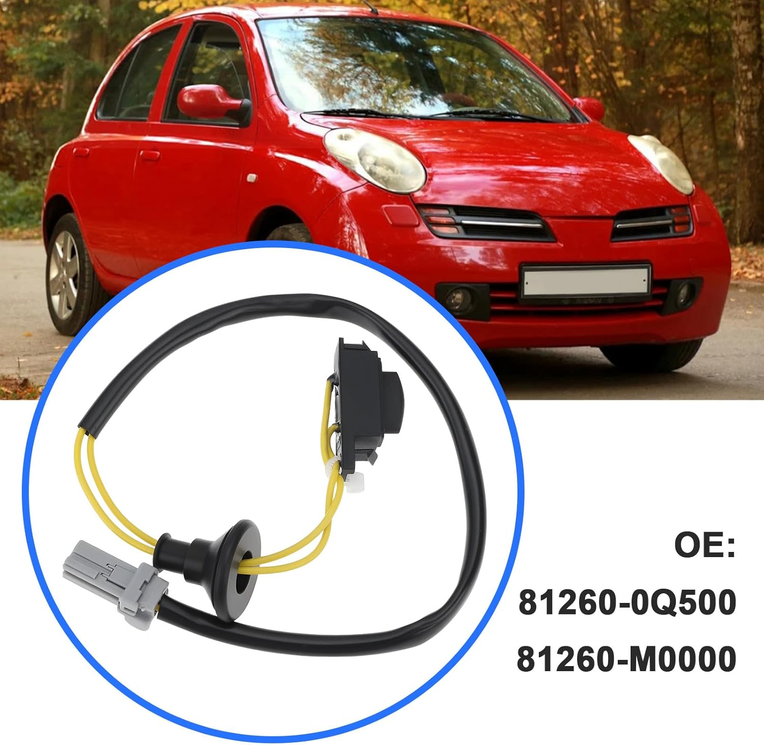 Emsea Car Tailgate Switch 7427003182909 Compatible with Nissan Micra K12 image number 6