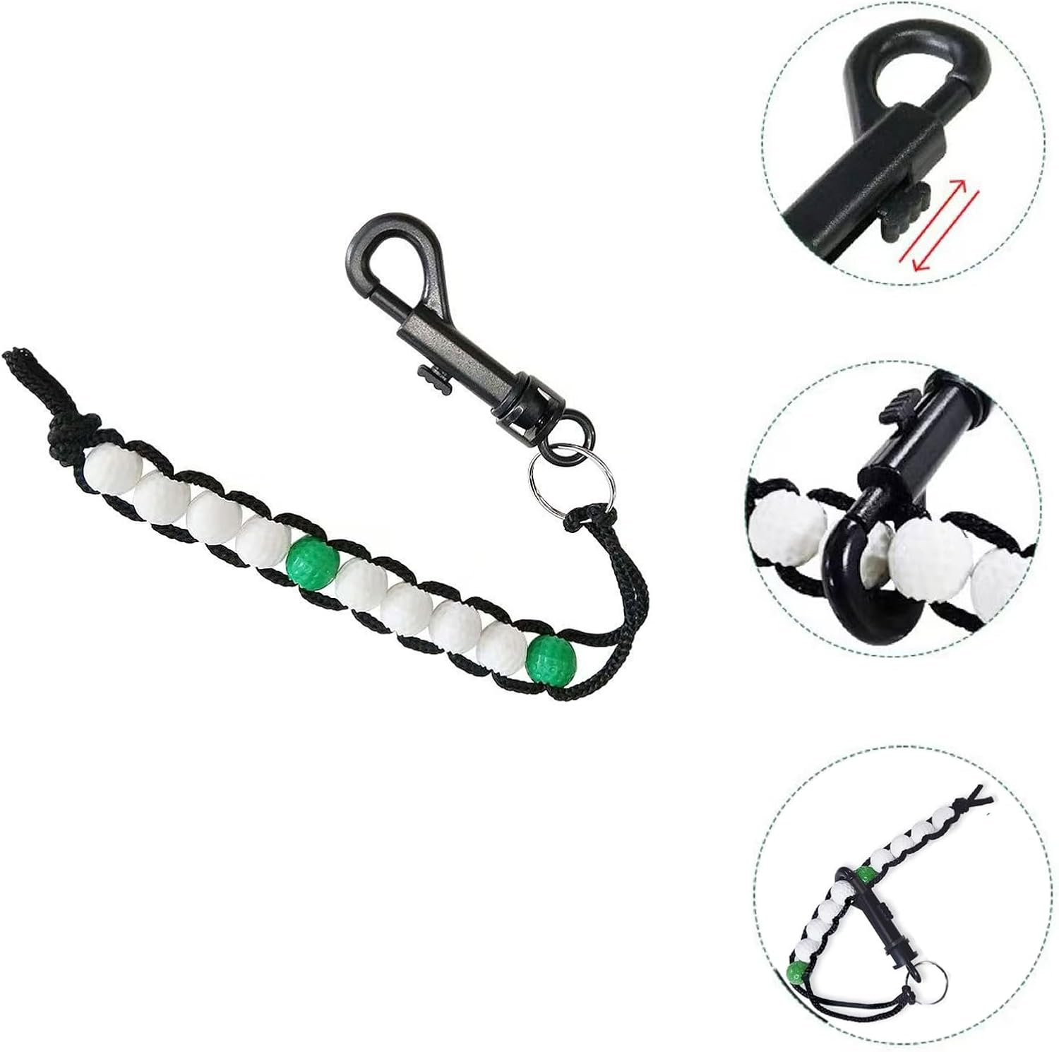 10Pcs Golf Beads Count Stroke Score Counter with Clip, Golf Rhinestone Bead Score Counter, 10 Colors image number 3