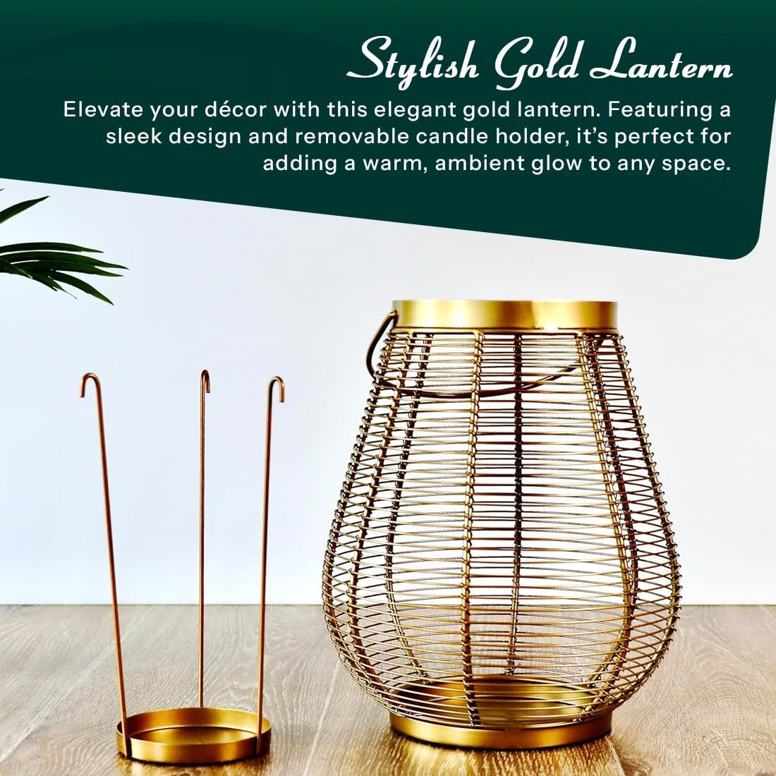 Indian Impressions Drop-Shape Metal Lanterns Candle Holders for Pillar Candles & Tea Lights, Hanging & Tabletop D&eacute;cor for Diwali, Christmas, Weddings, Home & Patio Decoration image number 5