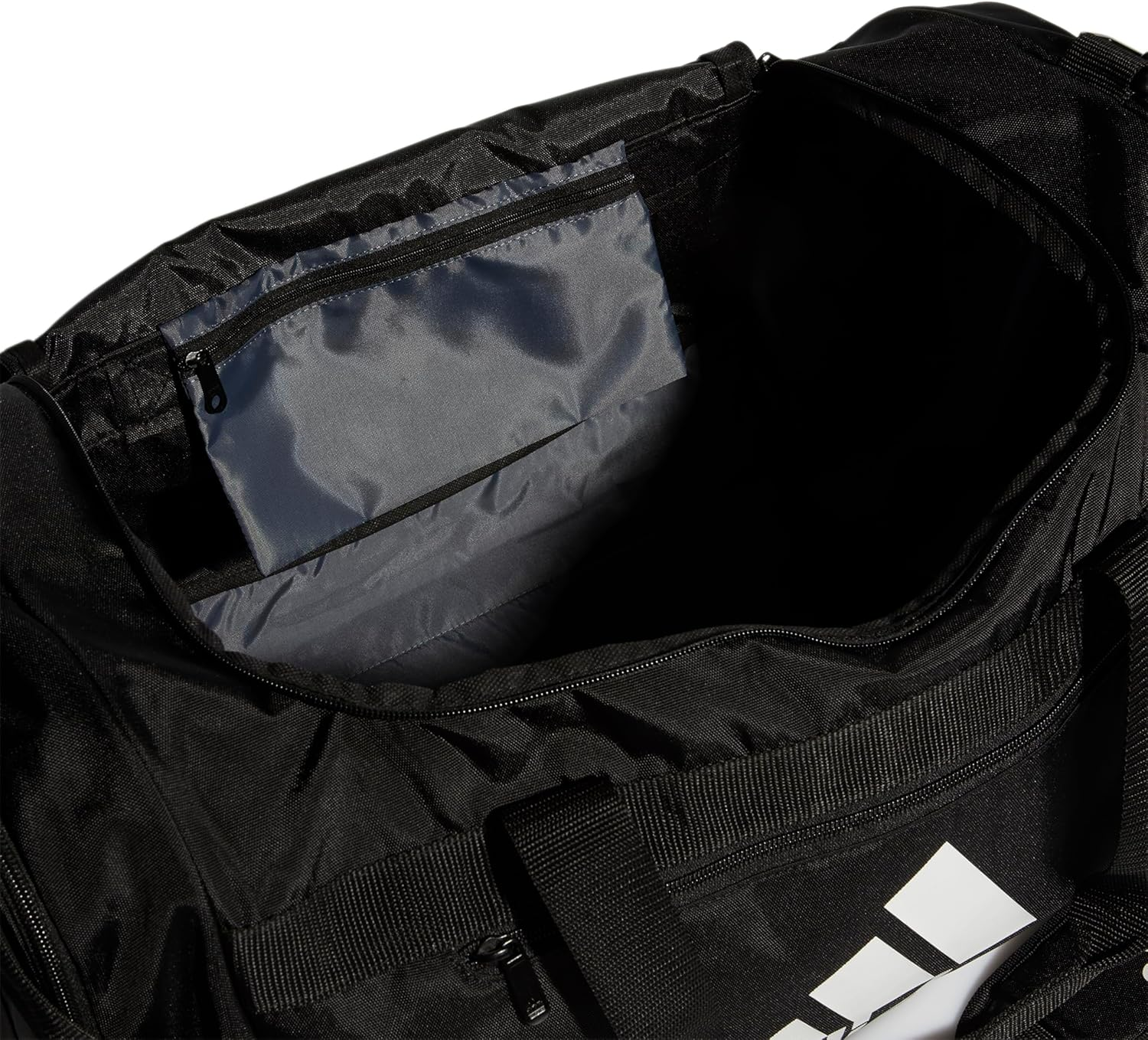 Adidas Defender 4 Medium Duffel Bag, Black/White, One Size, Defender 4 Medium Duffel Bag image number 1