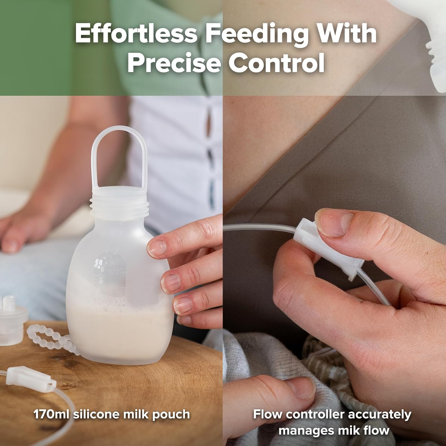 Haakaa Supplemental Feeding Tube & Pouch Set,Baby Supplemental Nursing System,Sns Breastfeeding System,Food Grade Silicone image number 5