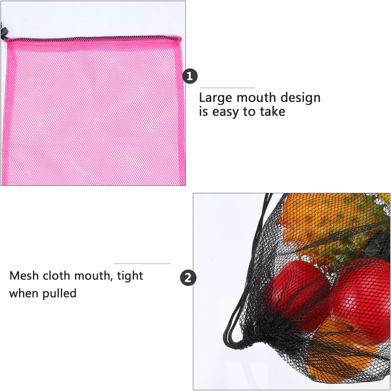 Ciieeo 6Pcs Drawstring Mesh Storage Pouches for Sports Yoga Travel Daily Use Random Colors Chic Functional Drawstring Bags for Outdoor Activities Organizing Essentials