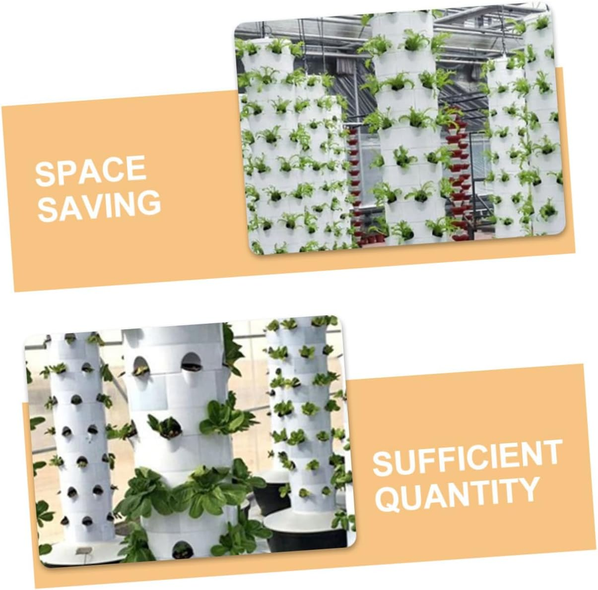 Yardwe Hydroponic Column Nursery Plant Cups Cups and Planting Sponge for Indoor Garden Hydroponics Tower for Balcony Vegetable Growing Reusable Mesh Planter for Soilless Cultivation image number 1