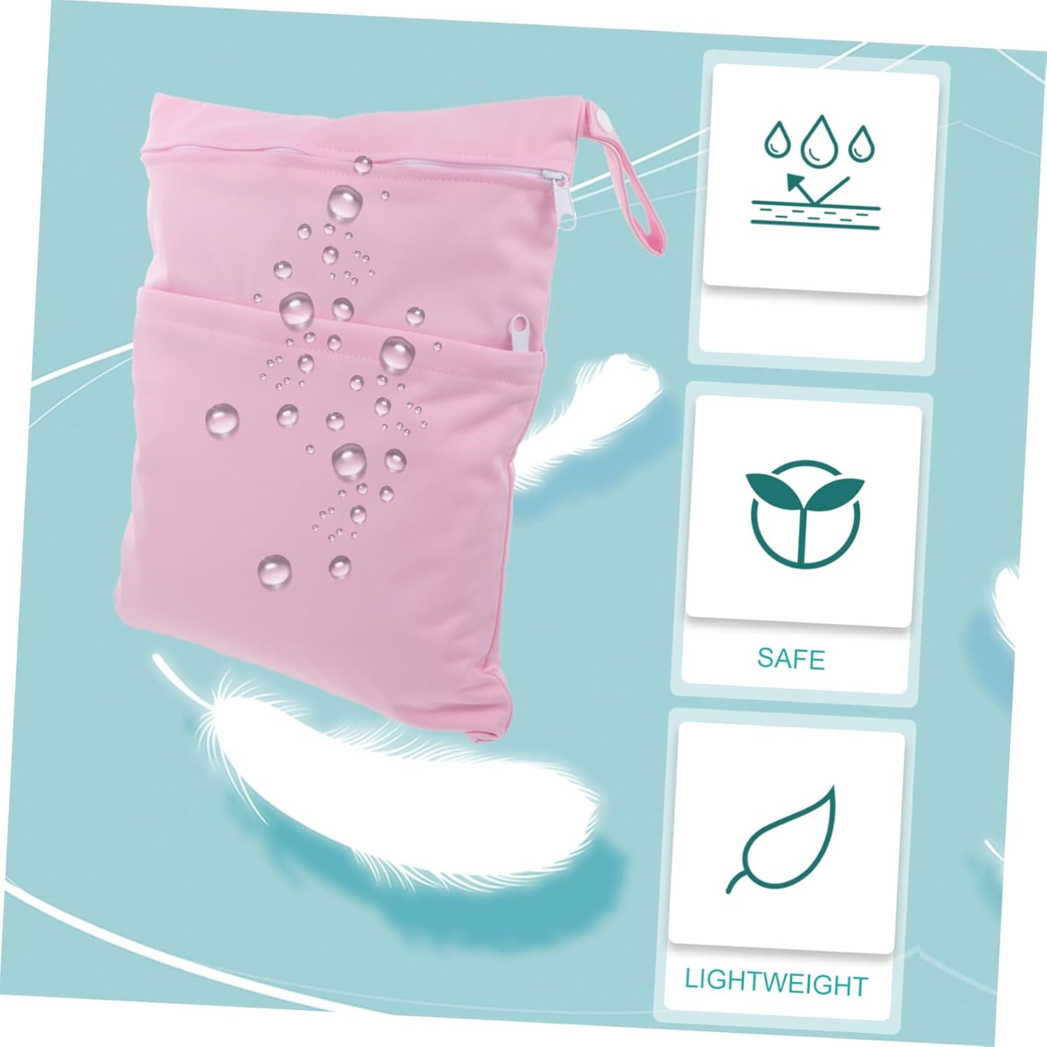 2Pcs Diaper Pouch Bag Diaper Caddy Multipurpose Pouch for Organiser Storage Stylish image number 1