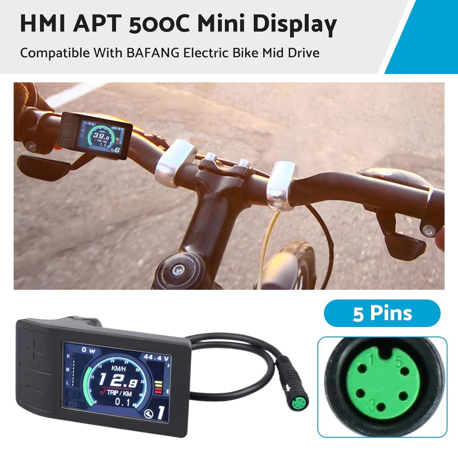 LCD Instrument Suitable for Bafang BBS01 Ebike Center Motor Color LCD Display Electric Bike Speedmeter Motorcycle Intelligent Display image number 1