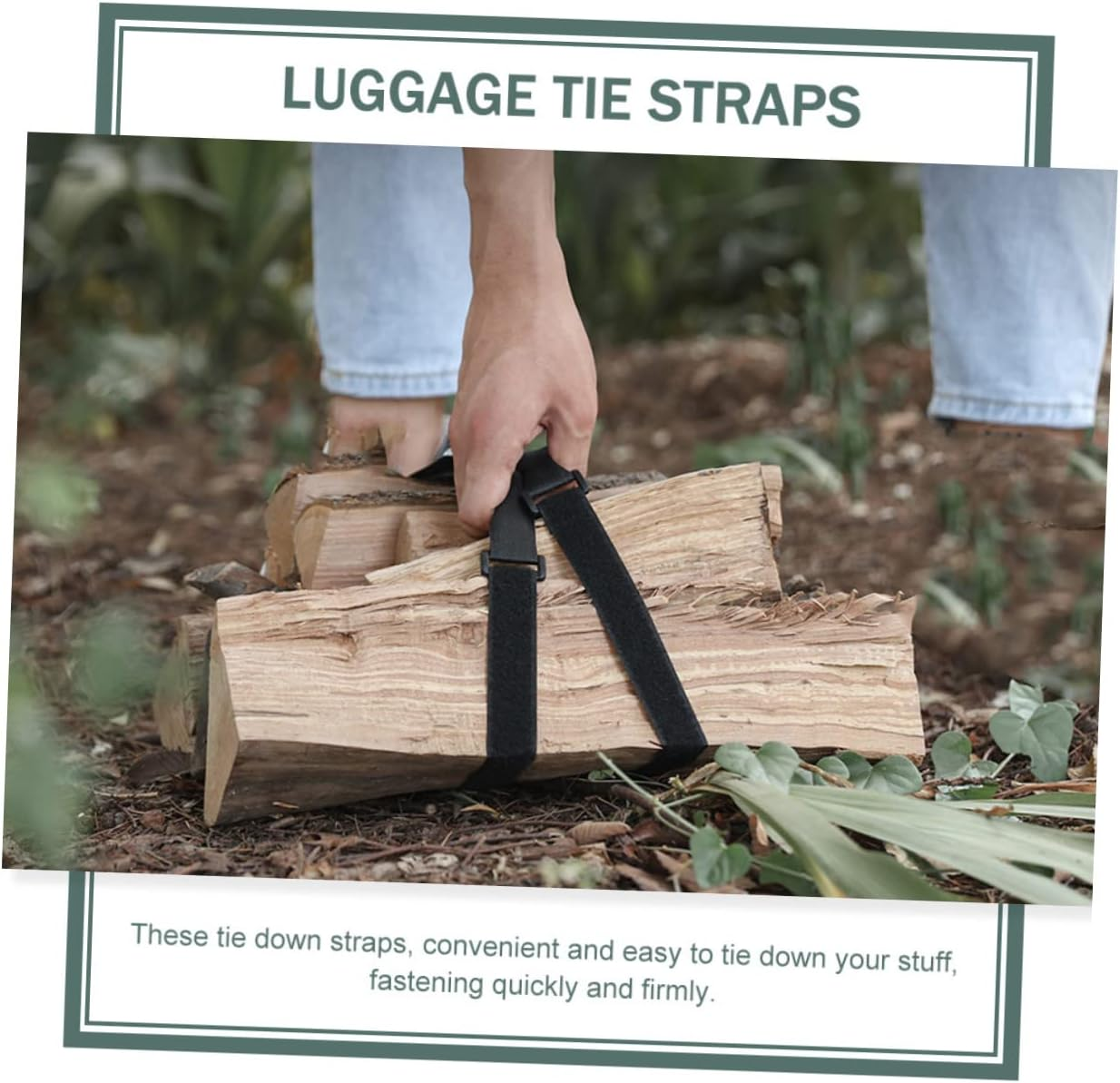 HOMSFOU 4Pcs Camping Luggage Packing Straps Lashing Belts Belt Buckle for Storage image number 5