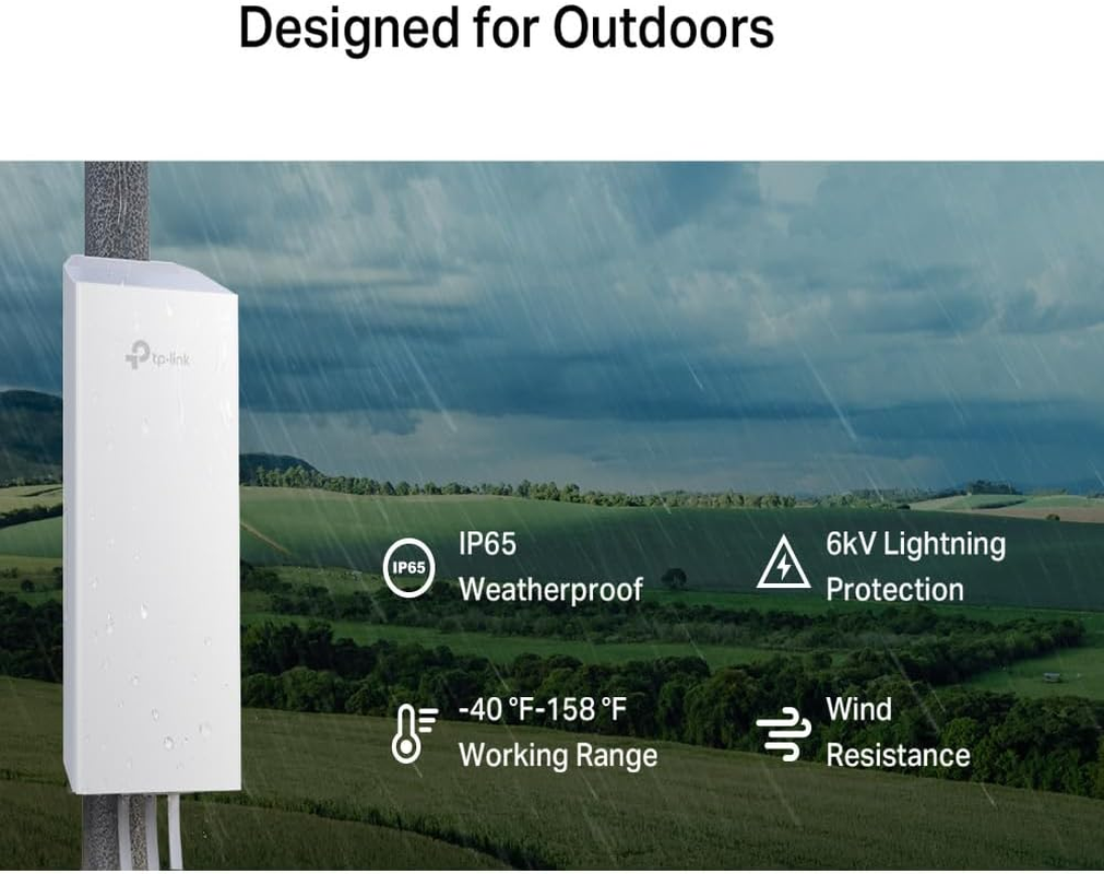 Tp-Link Wireless Bridge 5 Ghz 867 Mbps Long-Range Indoor/Outdoor Access Point, up to 5Km, 3&times; Gbps Ethernet Ports, 12V DC/24V, Omada Remote Management, Passive Poe Adapter Included (Eap215-Bridge KIT) image number 4