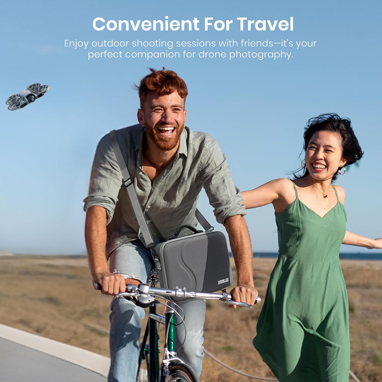 STARTRC Carrying Case for DJI Neo 2 Accessories, Portable PU Protective Shoulder Bag for DJI Neo 2 Fly More Combo, Compatible with RC-N3/RC-N Remote Controller image number 6