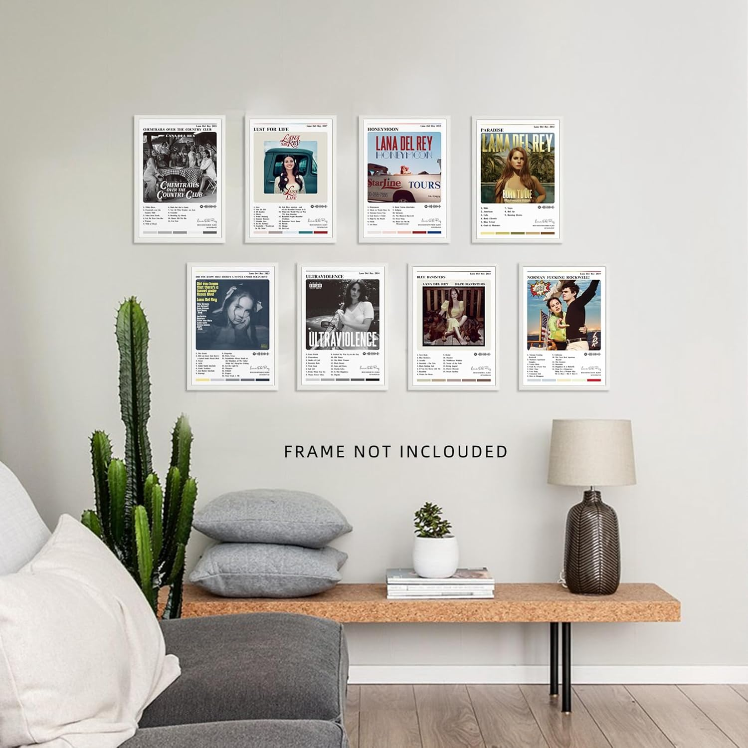 Lana Del Rey Posters (9 Pcs 20X30Cm) Album Cover Music Posters Unframed Paper Print Wall Art Room Decor Bjork Poster Discs for the Wall image number 5