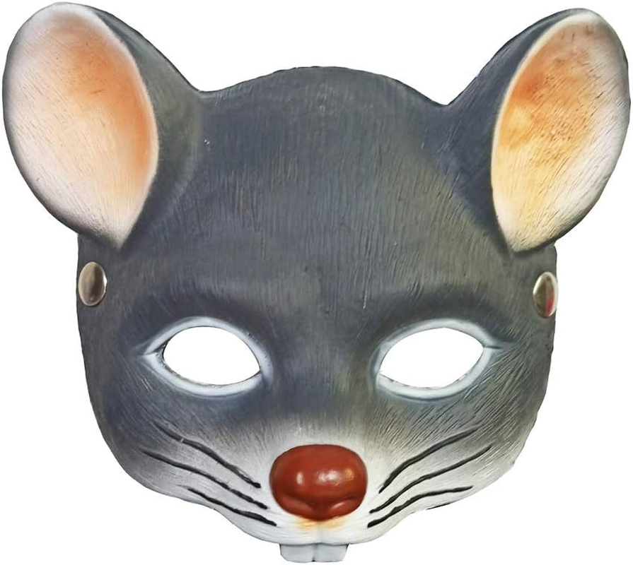 Hosfairy 1Pcs Animal Mouse Mask Squirrel Mask Masquerade Dress up Accessory for Halloween Easter Costume Party Cosplay Props